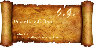 Orendt Gábor névjegykártya